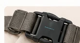 Adjustable tether buckle and webbing