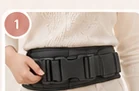Caregiver wearing the waist belt
