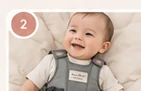 Baby wearing the padded vest