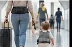 Caregiver and child traveling together